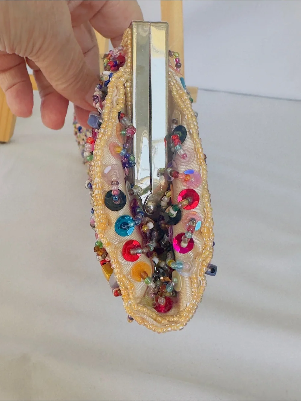 Vtg Beaded Clutch Bag Purse 10
